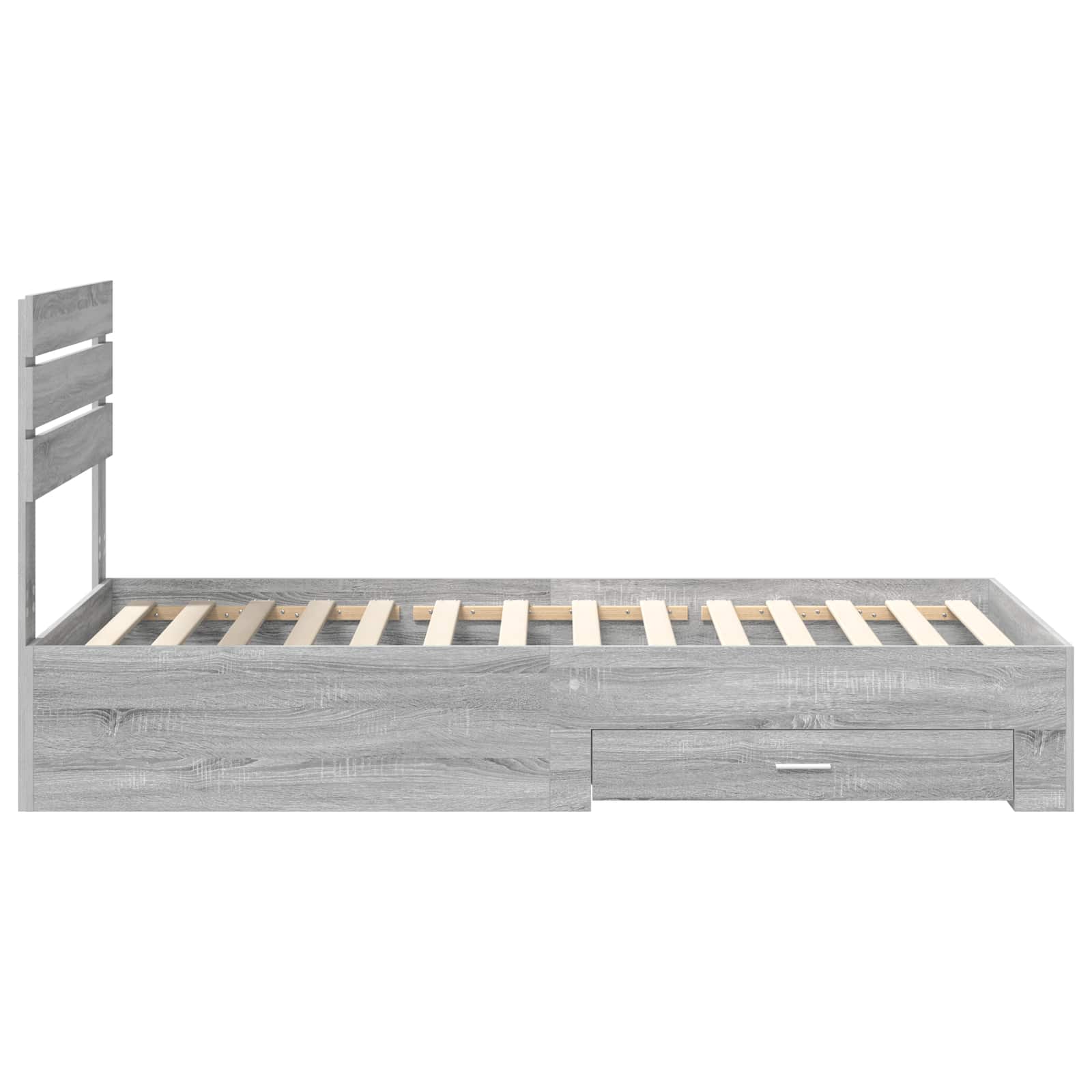 Cadre de lit Gris Sonoma 90 x 190 cm Bois d'ingénierie - XIOS