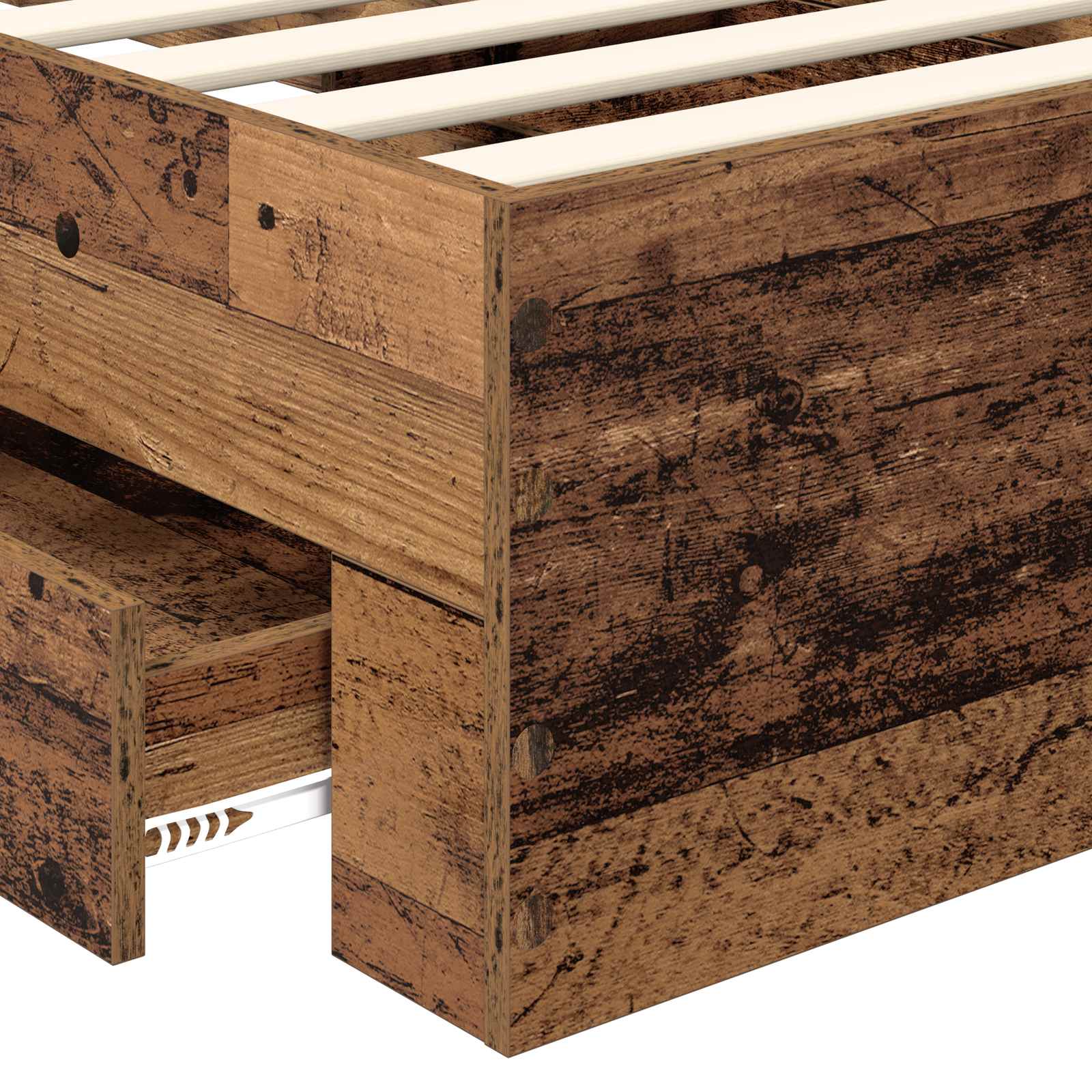 Cadre de lit Bois ancien 90 x 190 cm Bois d'ingénierie - XIOS