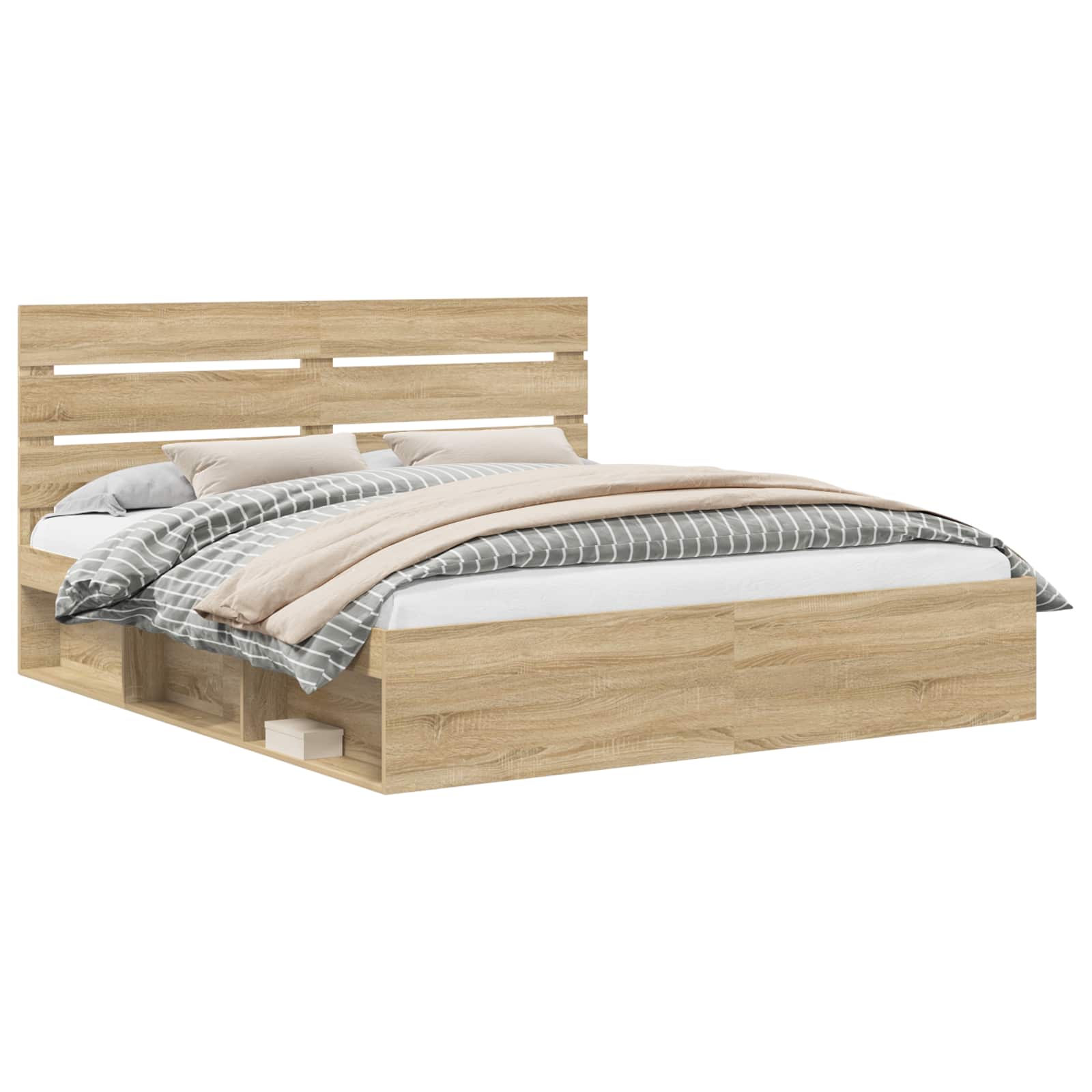 Cadre de lit Sonoma 200 x 200 cm Bois de pin massif