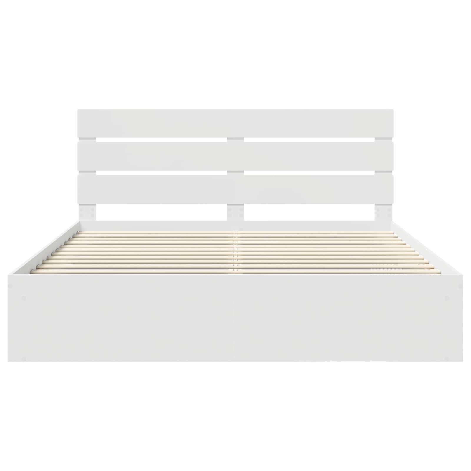 Cadre de lit Blanc 180 x 200 cm Bois de pin massif