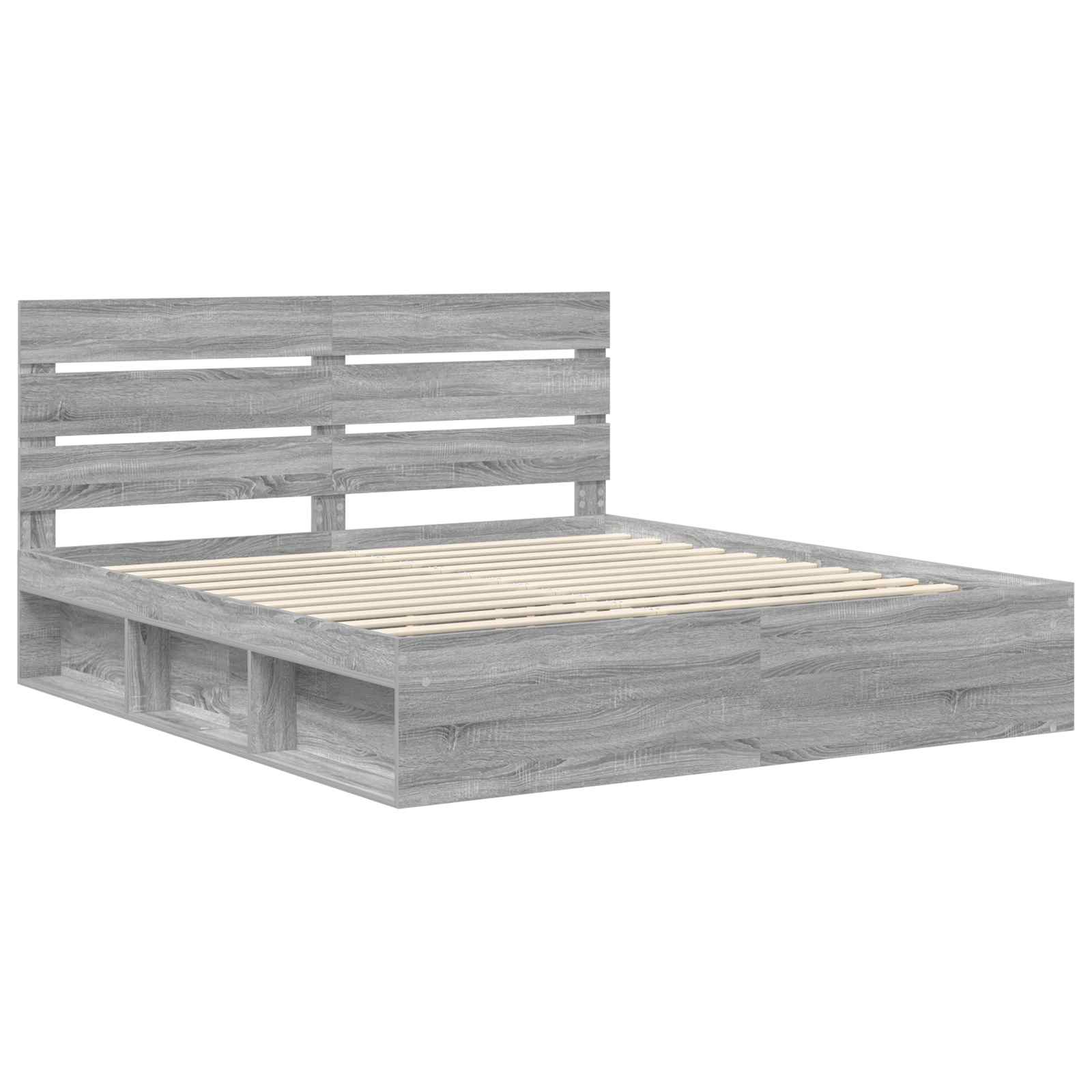 Cadre de lit Gris Sonoma 180 x 200 cm Pin massif
