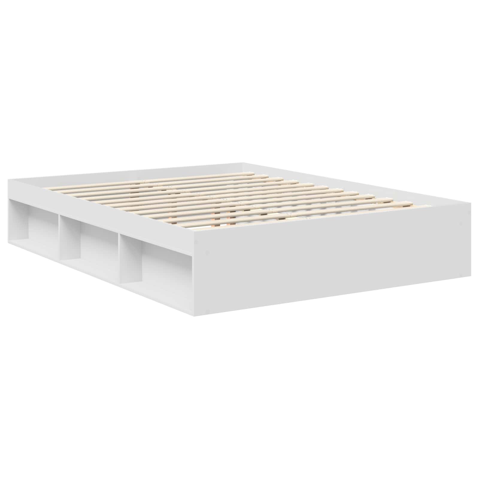 Cadre de lit Blanc 150 x 200 cm Bois de pin massif - XIOS