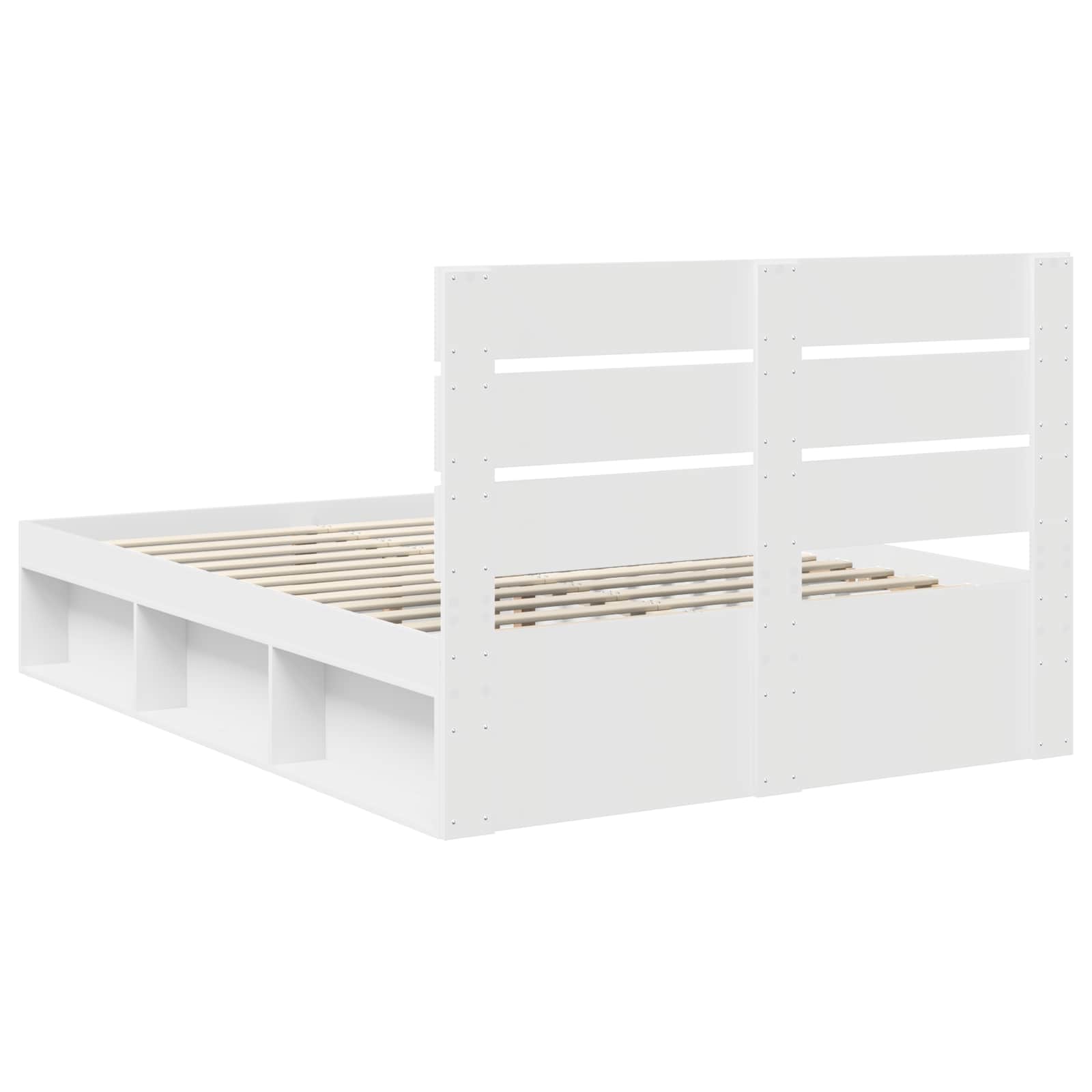 Cadre de lit Blanc 150 x 200 cm Bois de pin massif - XIOS