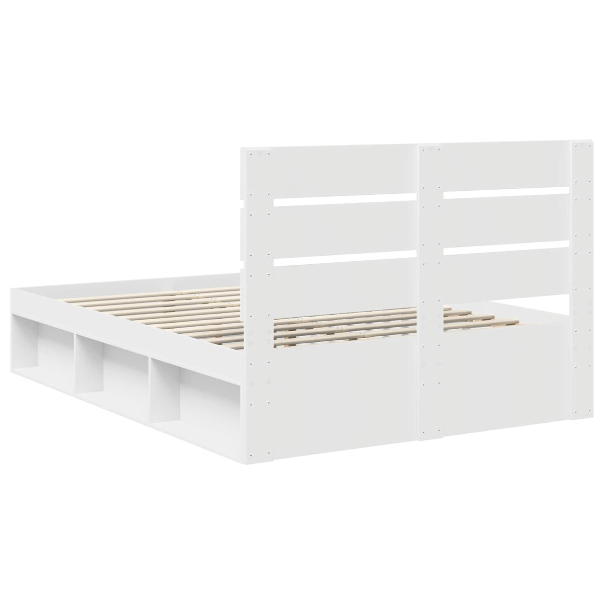Cadre de lit Blanc 150 x 200 cm Bois de pin massif