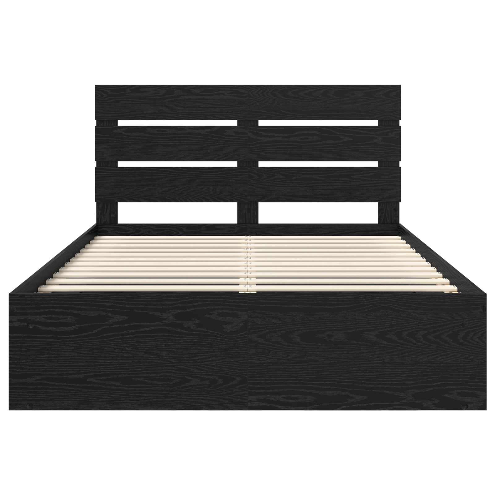 Cadre de lit Noir 150 x 200 cm Bois de pin massif - XIOS
