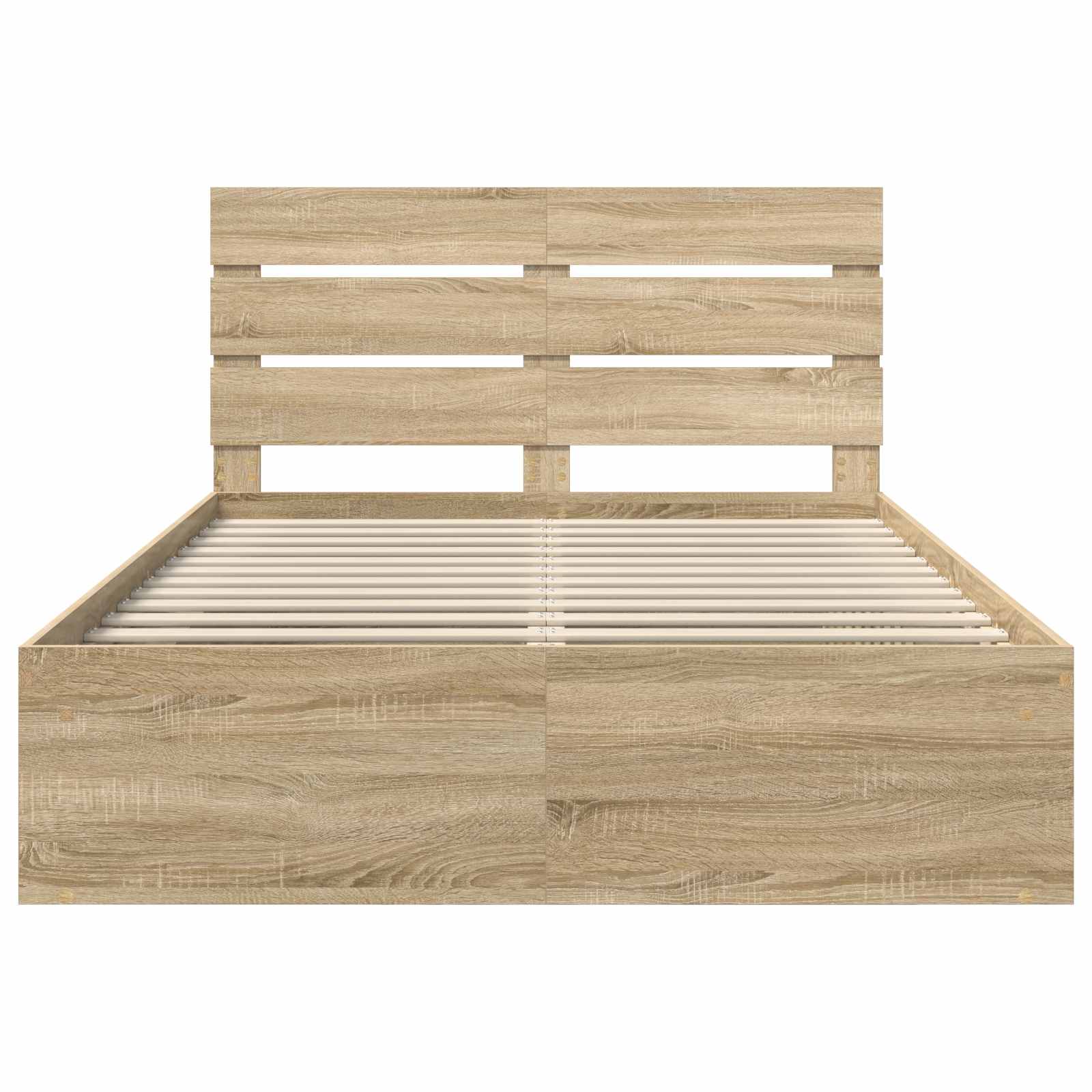 Cadre de lit Chêne Sonoma 150 x 200 cm Bois de pin massif - XIOS