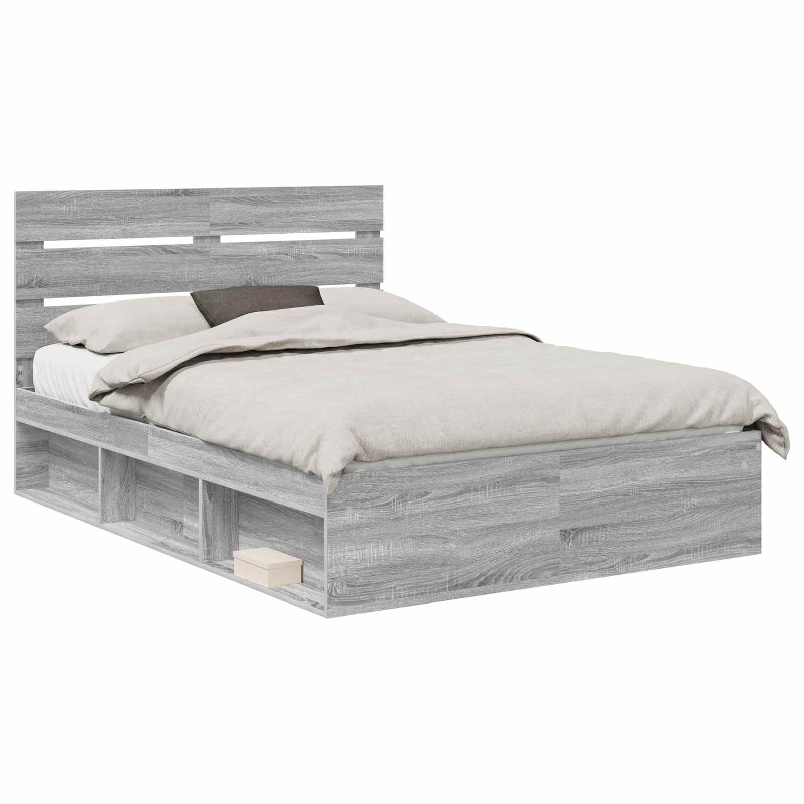 Cadre de lit Gris Sonoma 150 x 200 cm Bois de pin massif