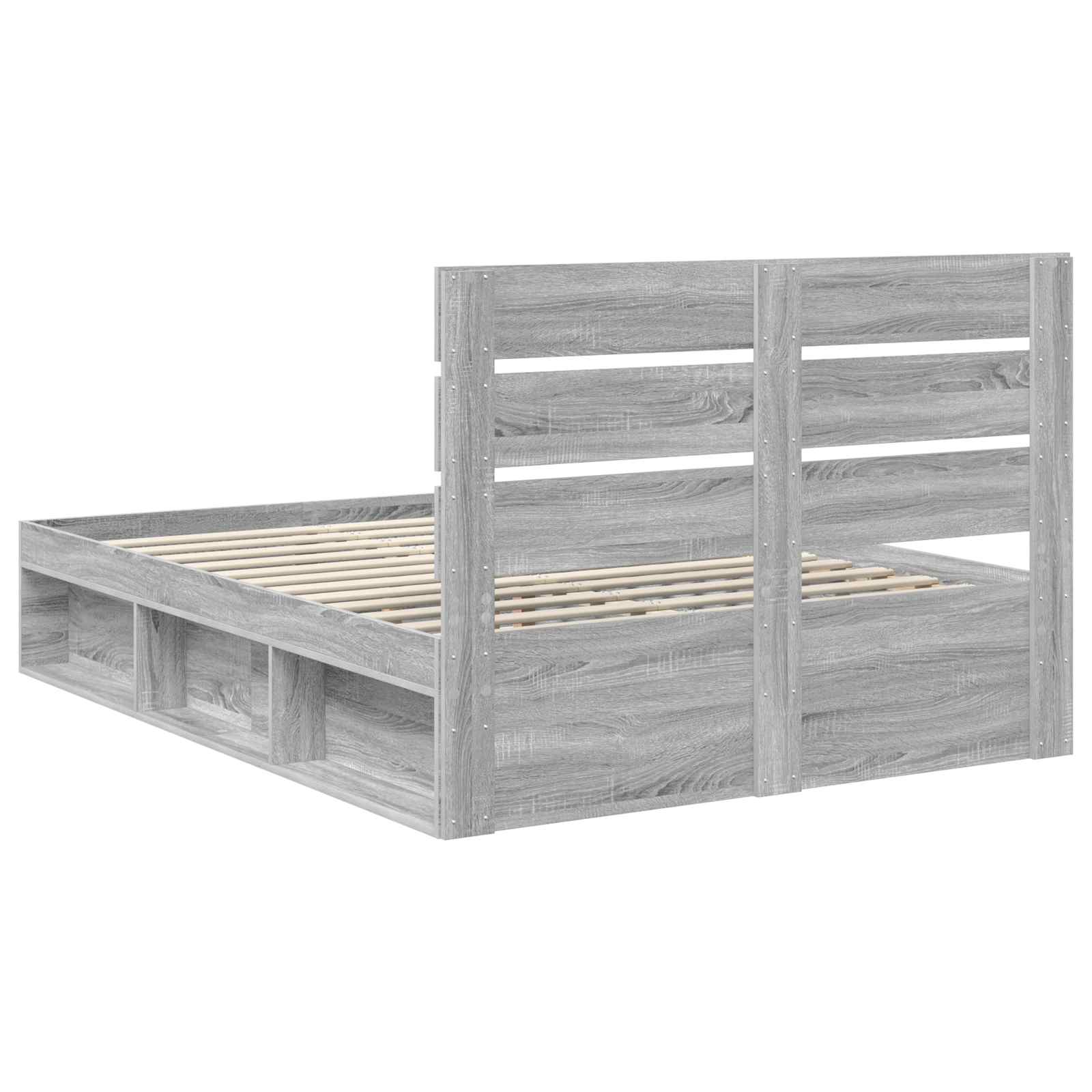 Cadre de lit Gris Sonoma 150 x 200 cm Bois de pin massif