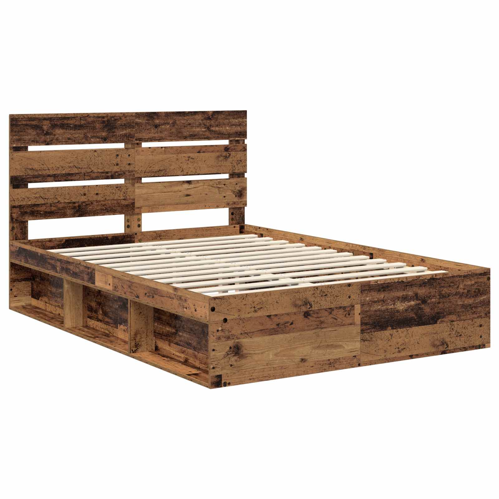 Cadre de lit Bois ancien 150 x 200 cm Bois de pin massif - XIOS