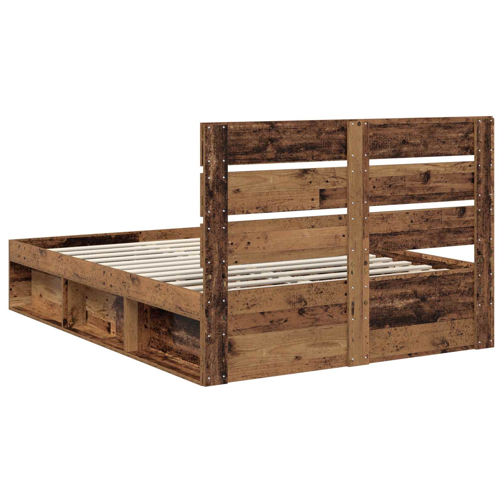 Cadre de lit Bois ancien 150 x 200 cm Bois de pin massif - XIOS