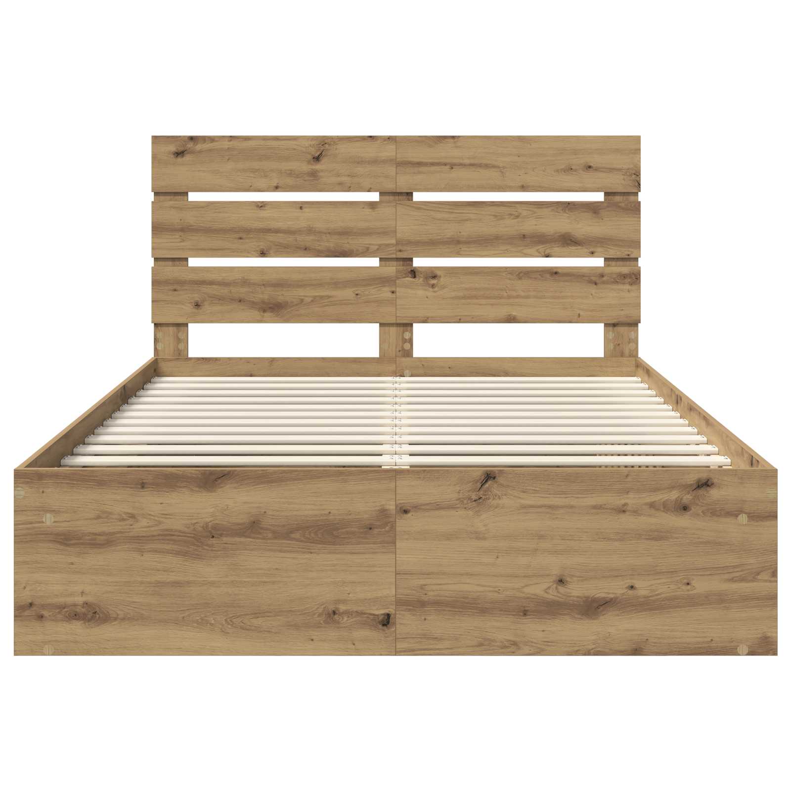 Cadre de lit Chêne artisan 150 x 200 cm Bois de pin massif