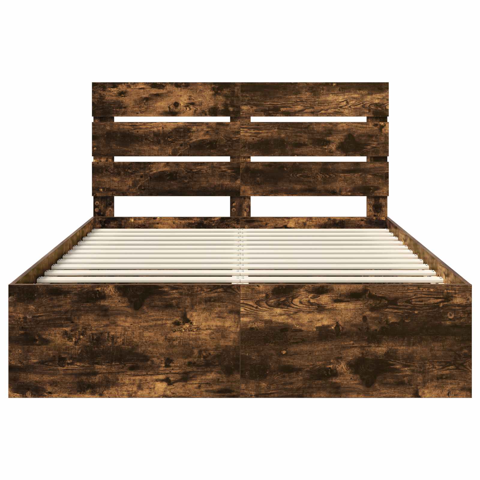 Cadre de lit Chêne fumé 140 x 200 cm Bois de pin massif