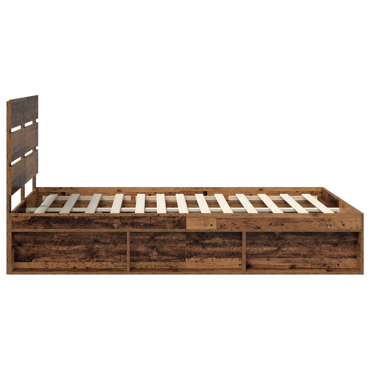 Cadre de lit Bois ancien 140 x 190 cm Bois de pin massif