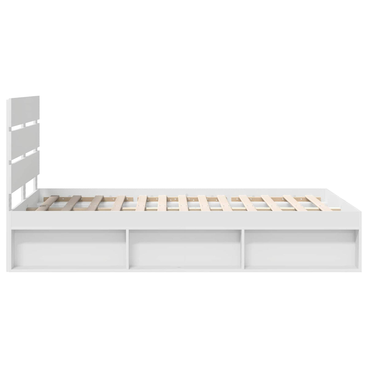 Cadre de lit Blanc 120 x 190 cm Bois de pin massif