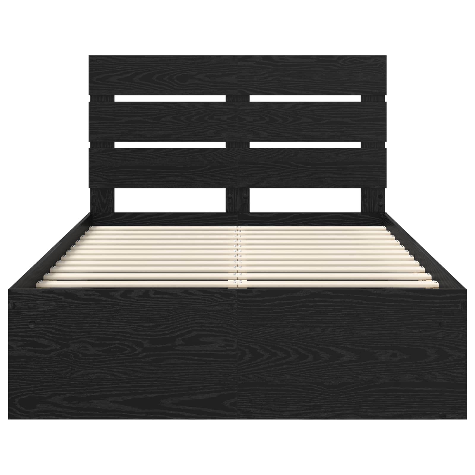 Cadre de lit Noir 120 x 190 cm Bois de pin massif