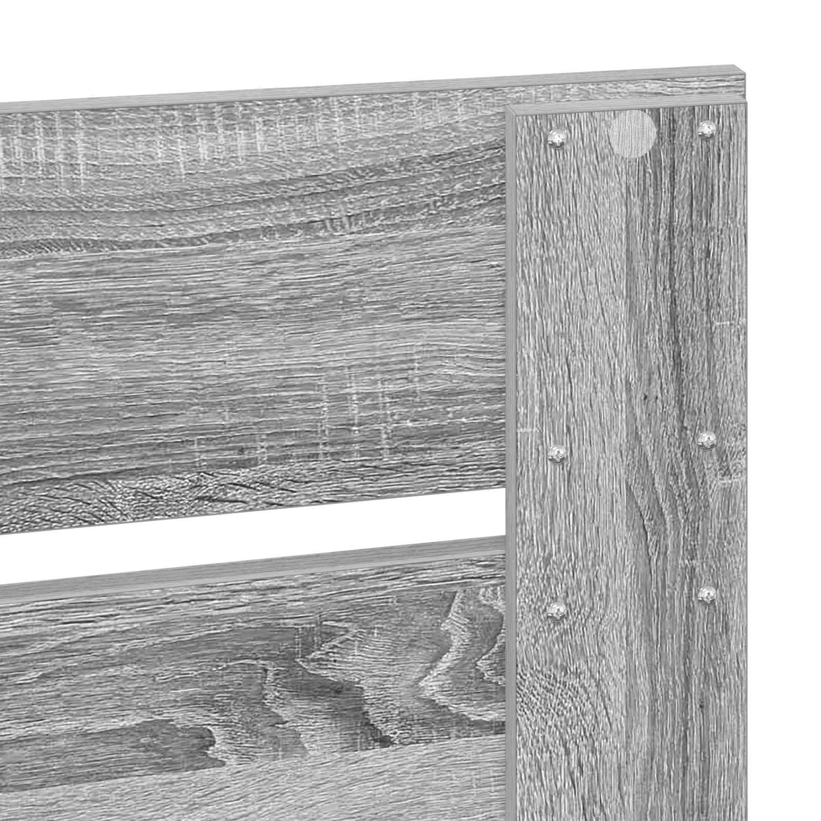 Cadre de lit Gris Sonoma 120 x 190 cm Bois de pin massif - XIOS