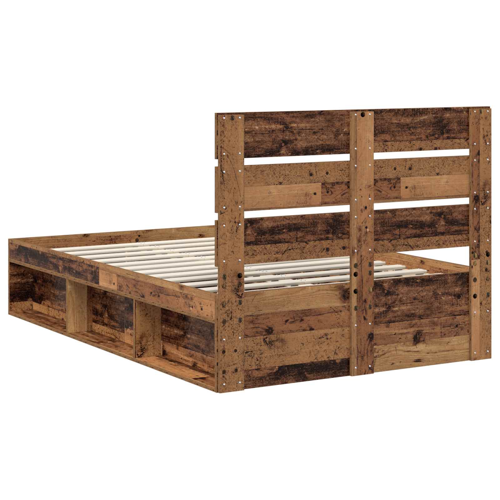 Cadre de lit Bois ancien 120 x 190 cm Bois de pin massif