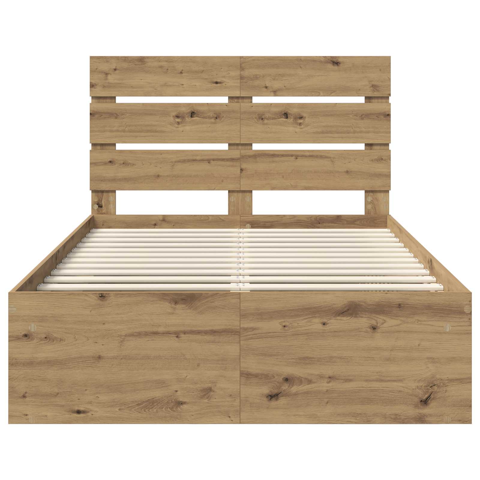 Cadre de lit Chêne artisan 120 x 190 cm Bois de pin massif