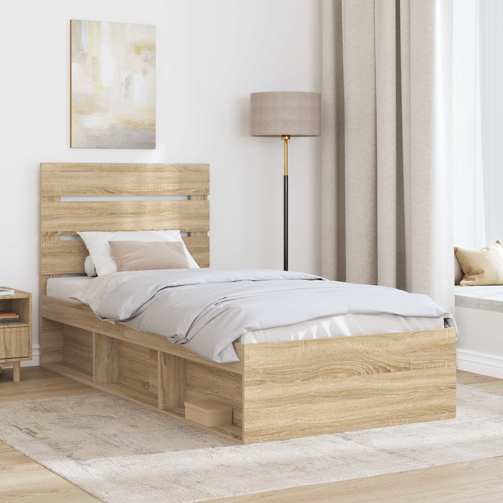 Cadre de lit Sonoma 100 x 200 cm Bois de pin massif