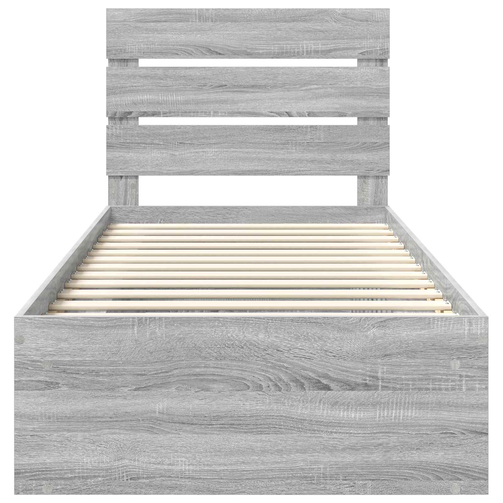 Cadre de lit Gris Sonoma 90 x 190 cm Bois de pin massif - XIOS