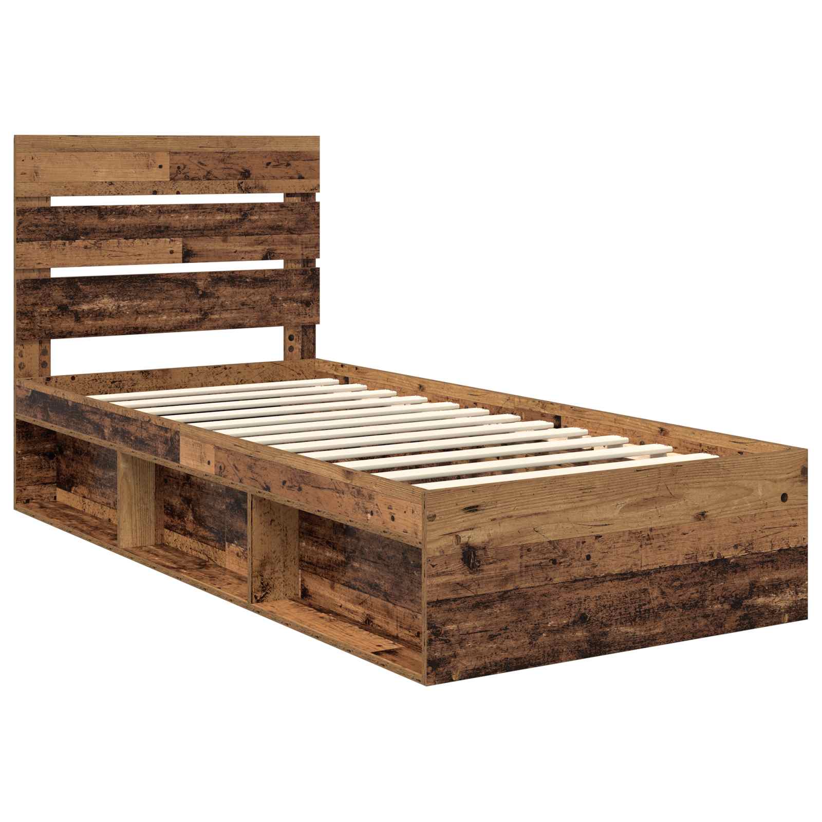 Cadre de lit Bois ancien 75 x 190 cm Bois de pin massif - XIOS