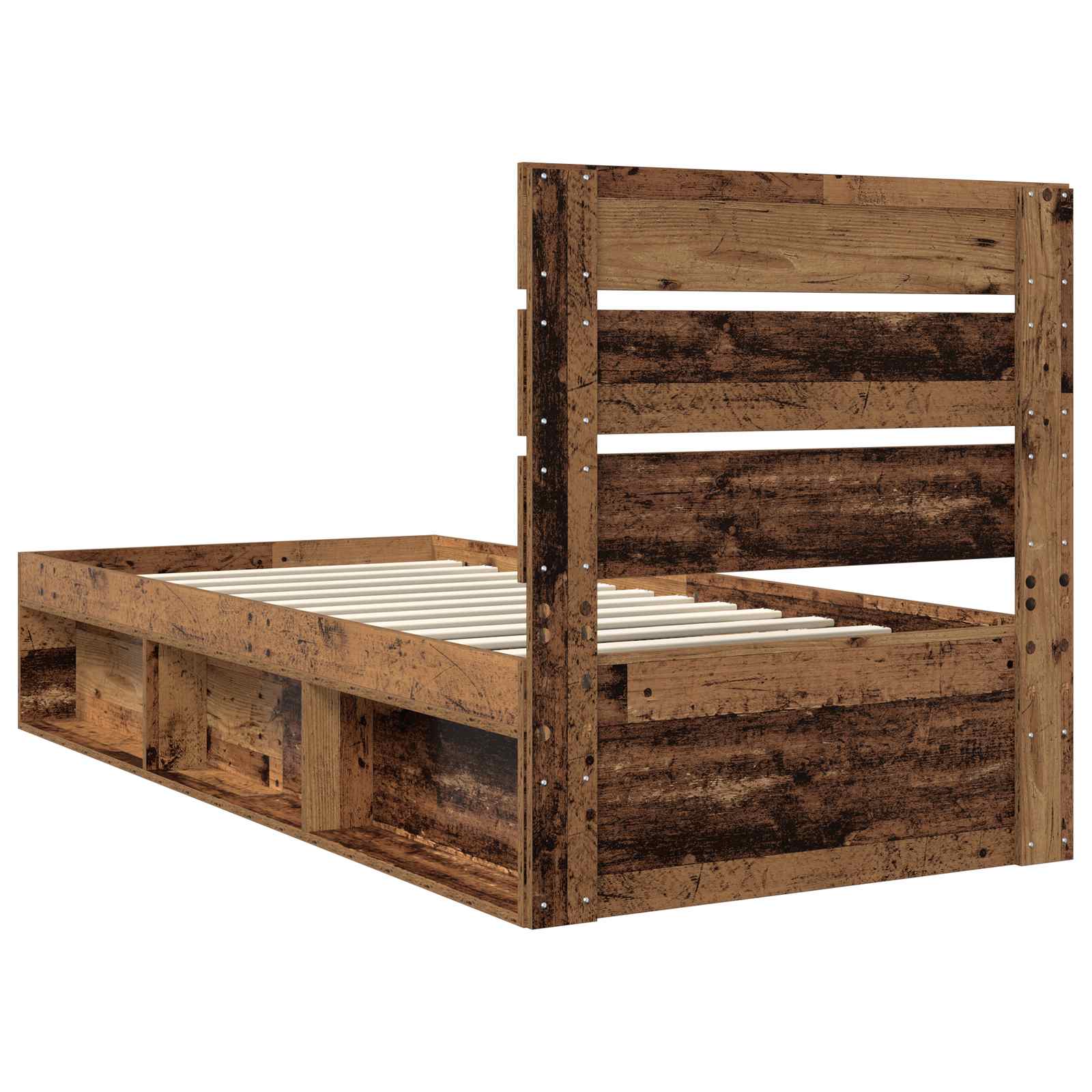 Cadre de lit Bois ancien 75 x 190 cm Bois de pin massif - XIOS
