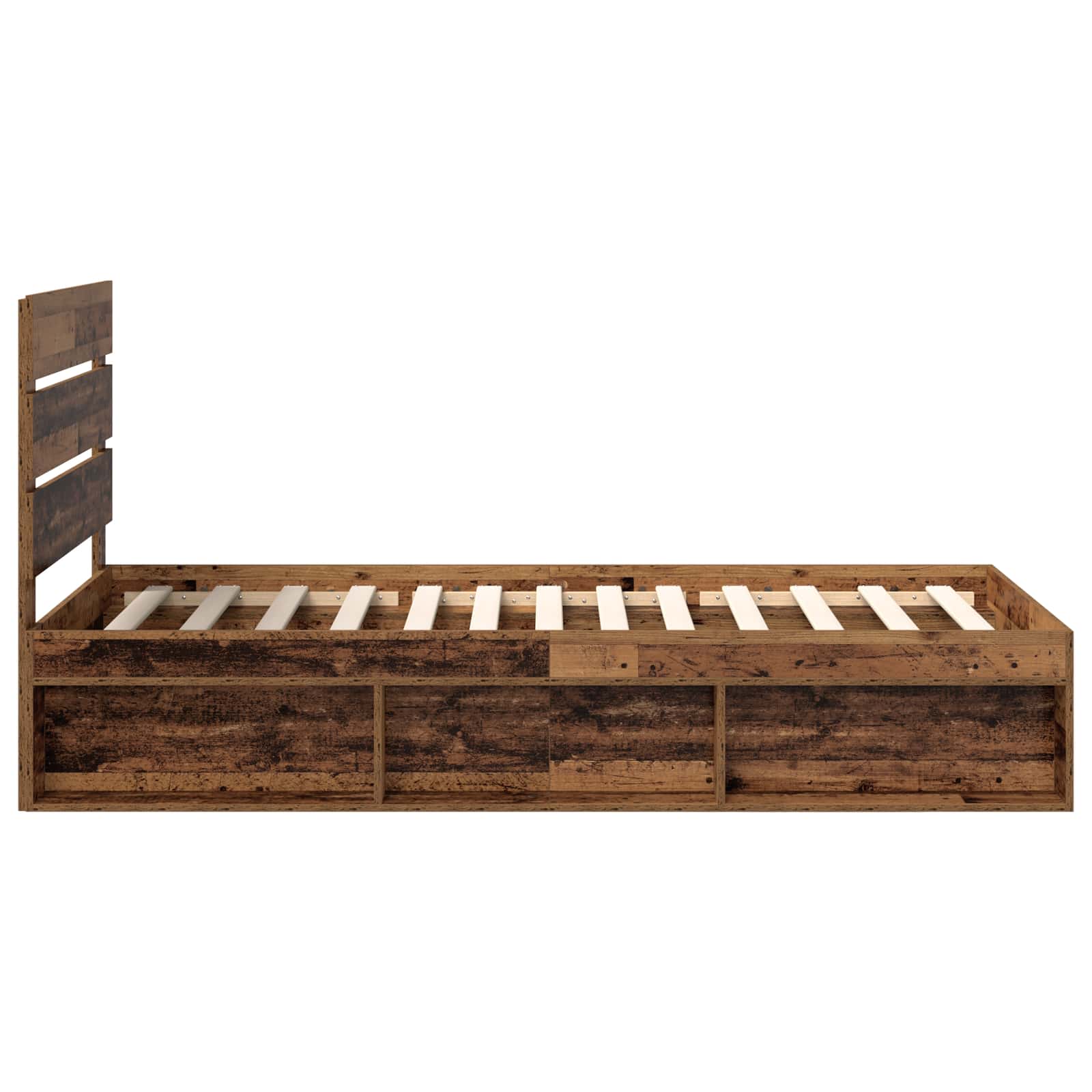 Cadre de lit Bois ancien 75 x 190 cm Bois de pin massif - XIOS