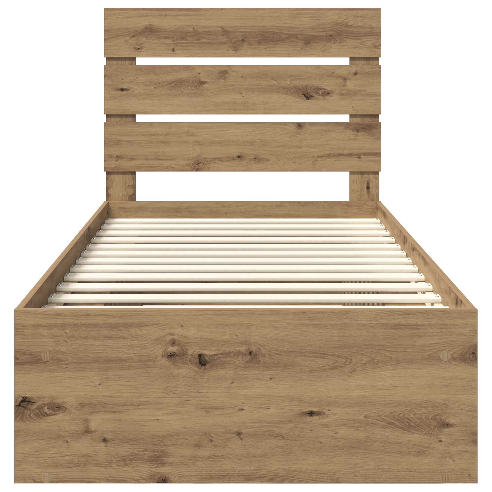 Cadre de lit Chêne artisan 75 x 190 cm Bois de pin massif - XIOS