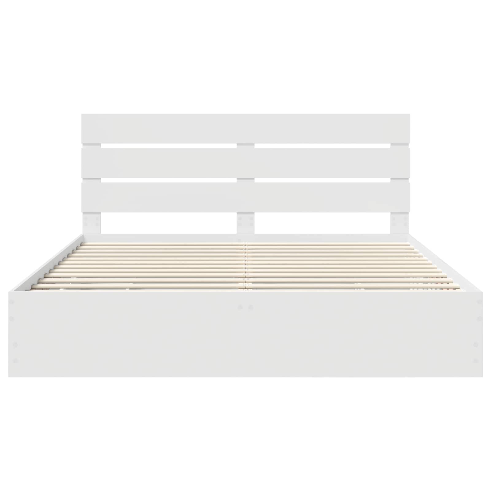 Cadre de lit avec tiroir Blanc 200 x 200 cm Bois Ingénierie - XIOS