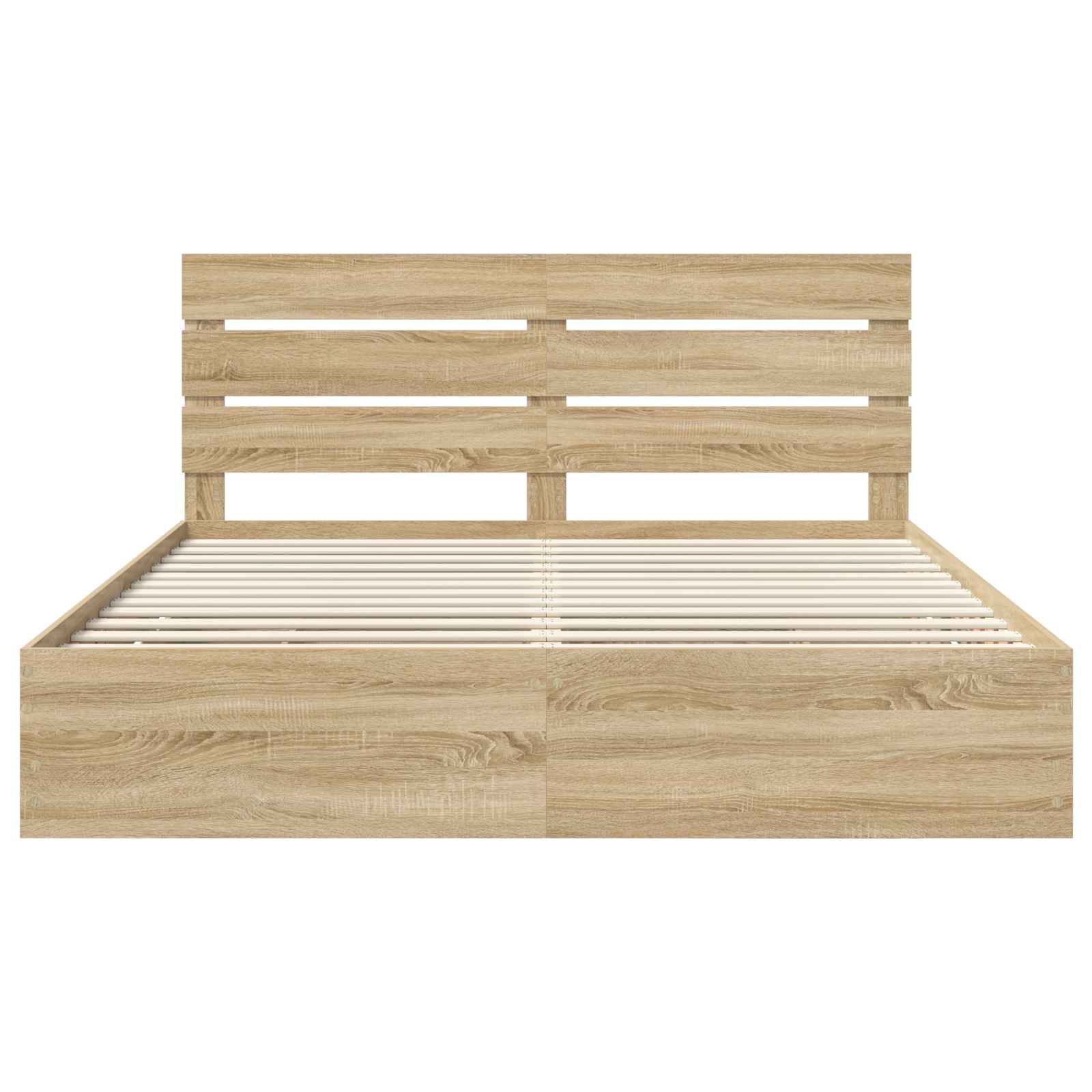 Cadre de lit Chêne Sonoma 200 x 200 cm Bois Ingénierie - XIOS
