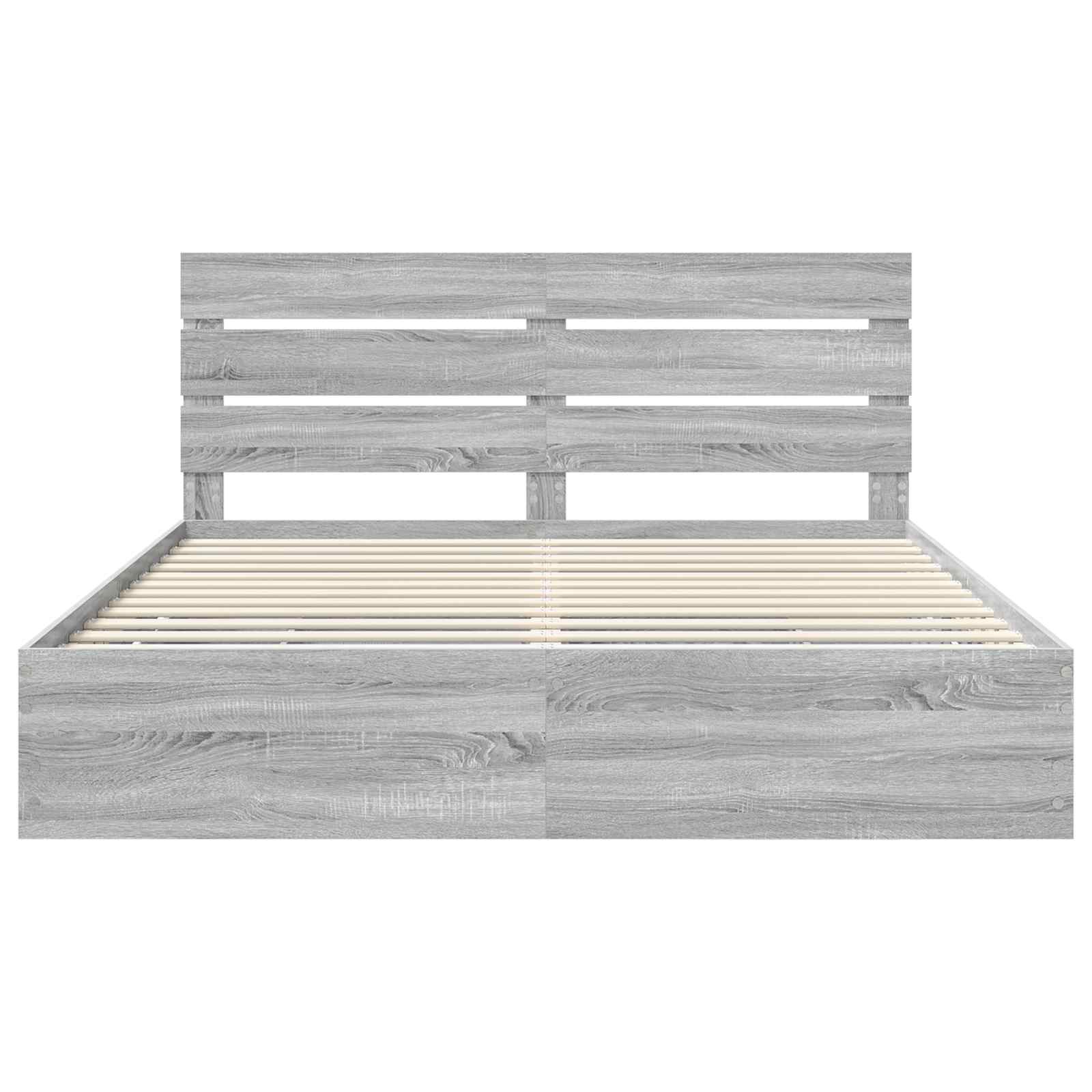 Cadre de lit Gris Sonoma 180 x 200 cm Bois Ingénierie - XIOS