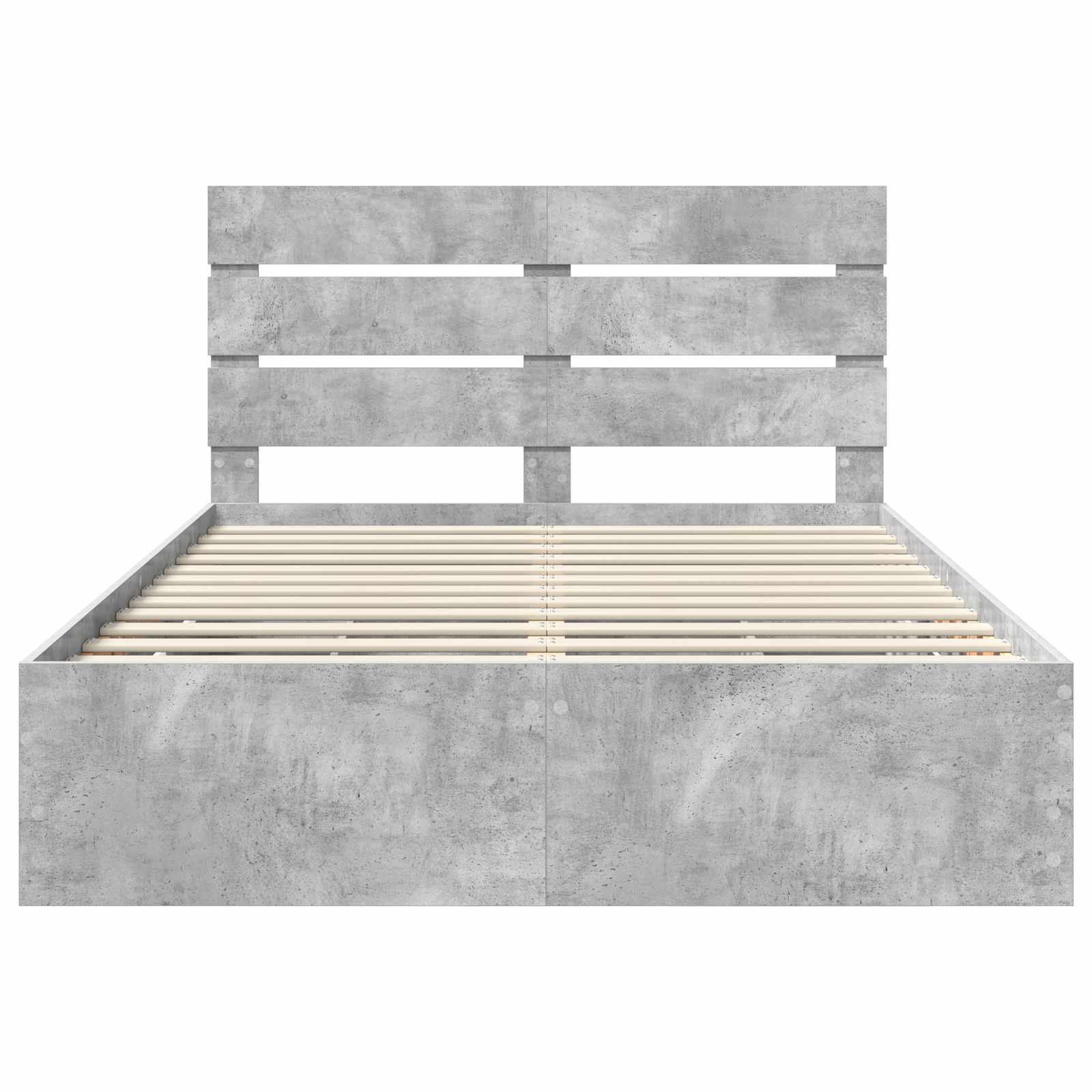 Cadre de lit Gris béton 160 x 200 cm Bois Ingénierie - XIOS