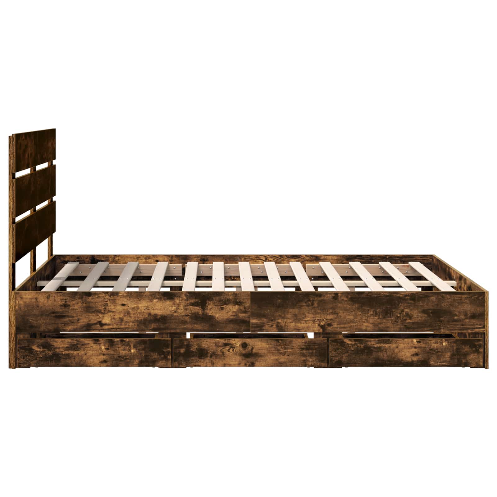 Cadre de lit Chêne fumé 160 x 200 cm Bois Ingénierie - XIOS
