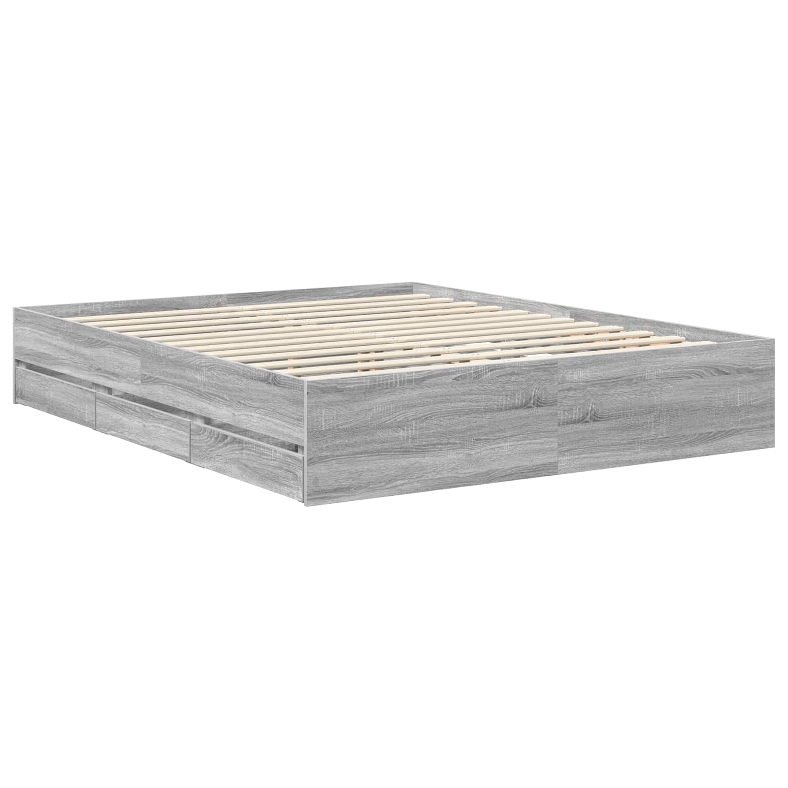 Cadre de lit Gris Sonoma 160 x 200 cm Bois Ingénierie - XIOS