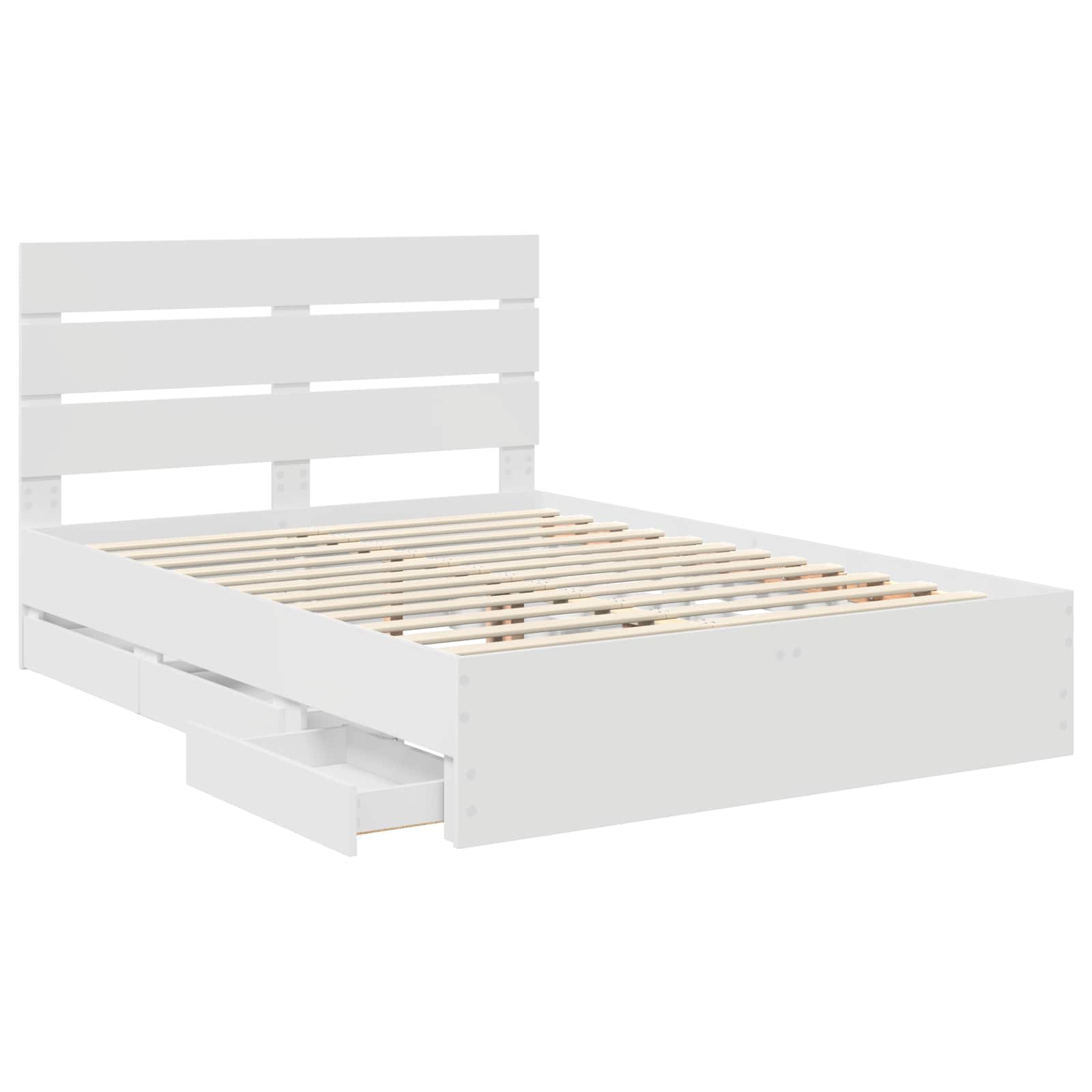 Cadre de lit avec tiroir Blanc 150 x 200 cm Bois Ingénierie - XIOS