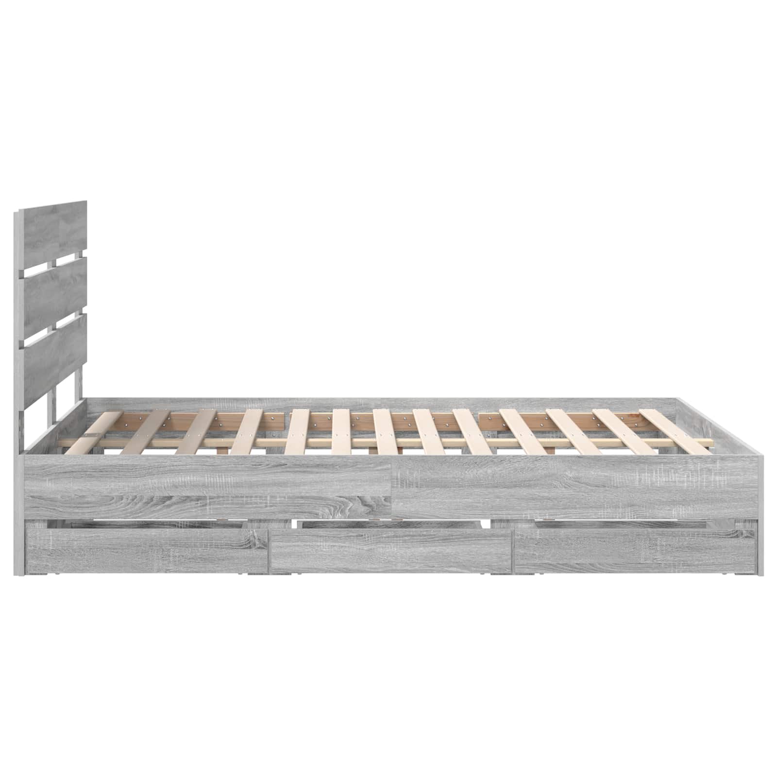 Cadre de lit Gris Sonoma 150 x 200 cm Bois Ingénierie - XIOS