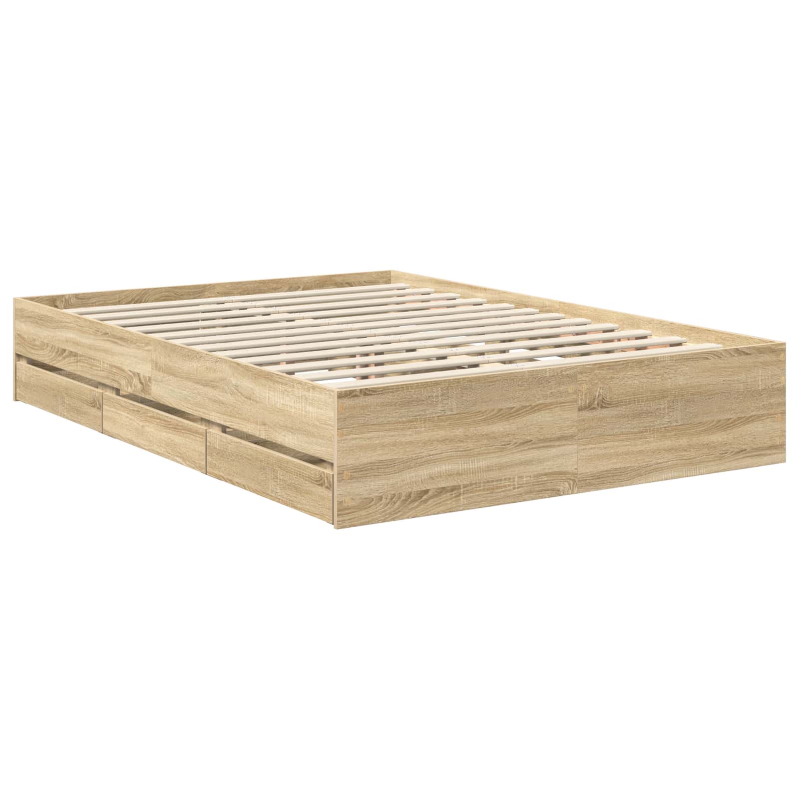 Cadre de lit Chêne Sonoma 140 x 190 cm Bois Ingénierie - XIOS
