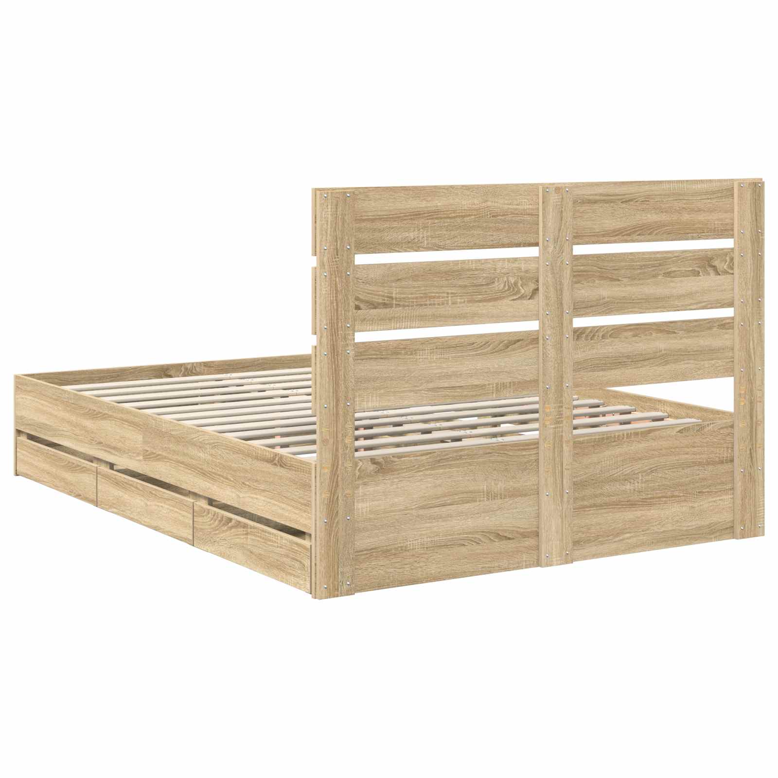 Cadre de lit Chêne Sonoma 140 x 190 cm Bois Ingénierie - XIOS