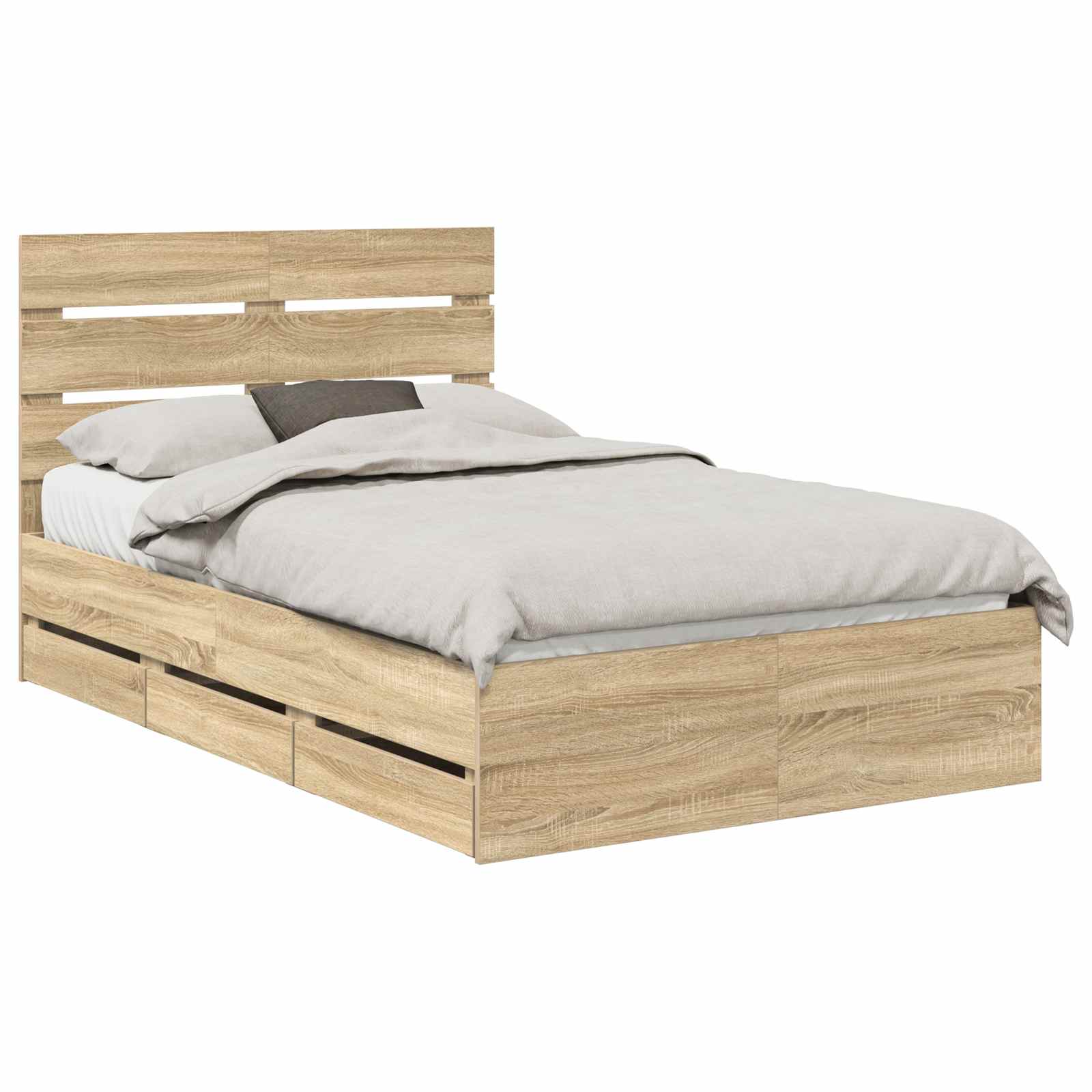 Cadre de lit Chêne Sonoma 120 x 190 cm Bois Ingénierie - XIOS