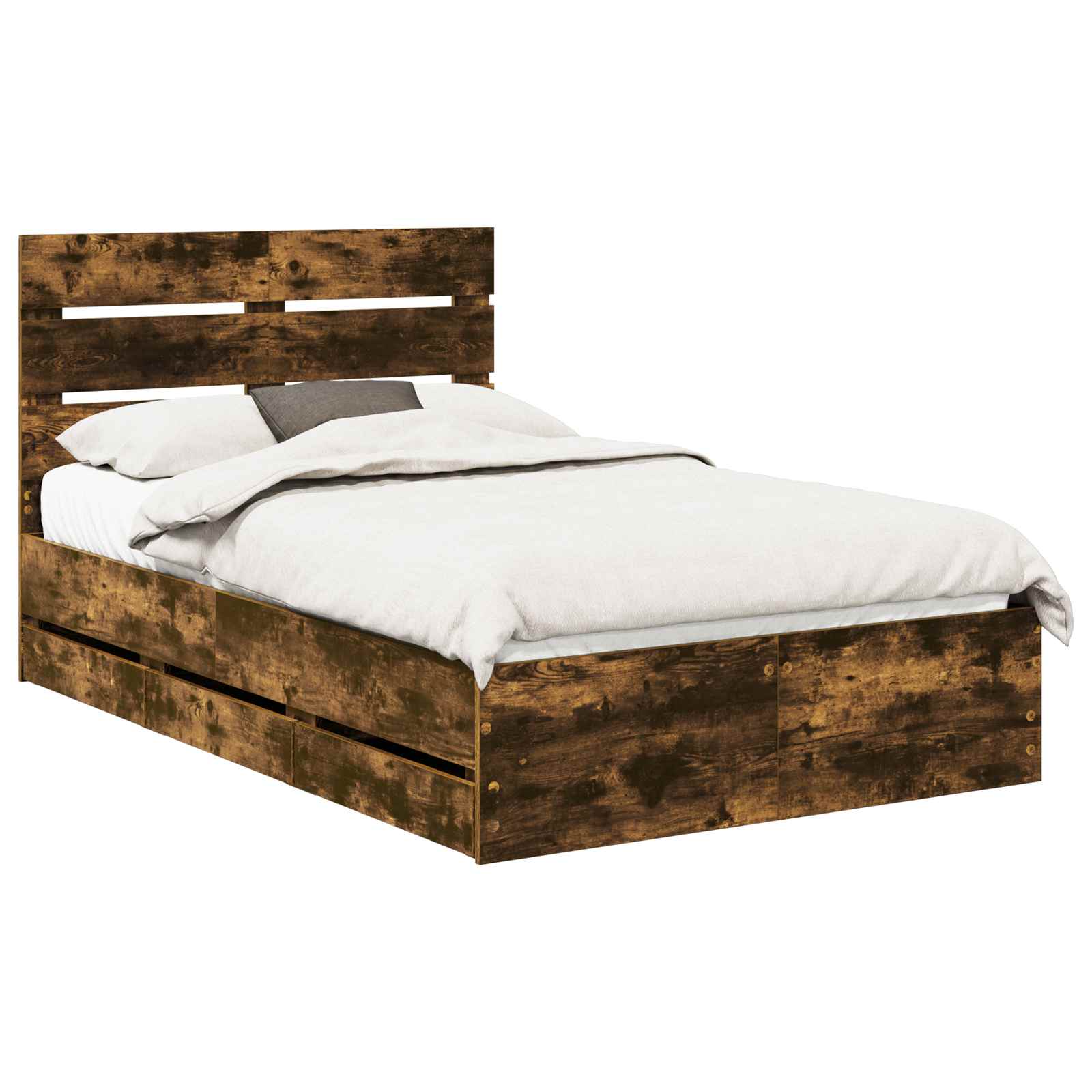 Cadre de lit Chêne fumé 120 x 190 cm Bois Ingénierie - XIOS