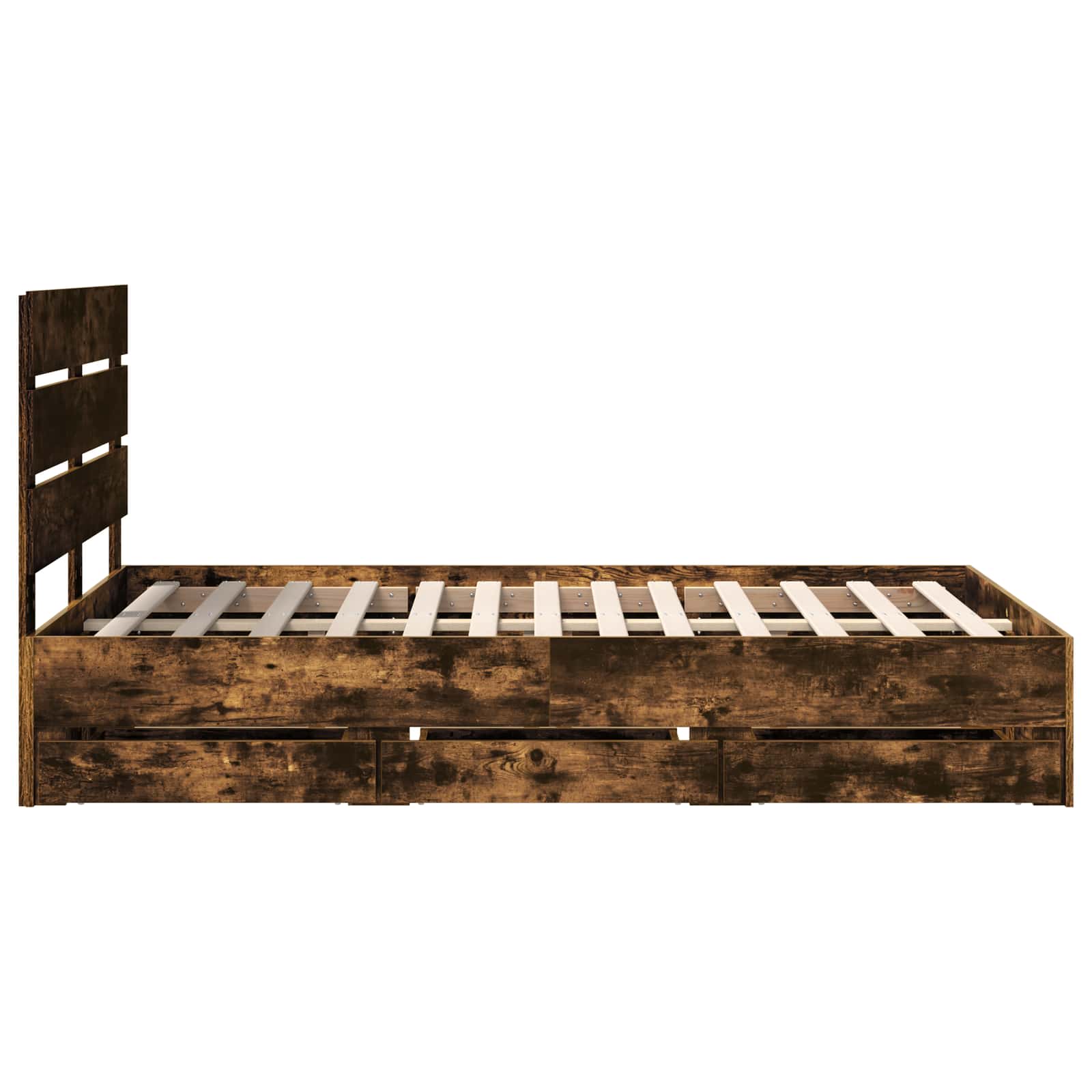 Cadre de lit Chêne fumé 120 x 190 cm Bois Ingénierie - XIOS