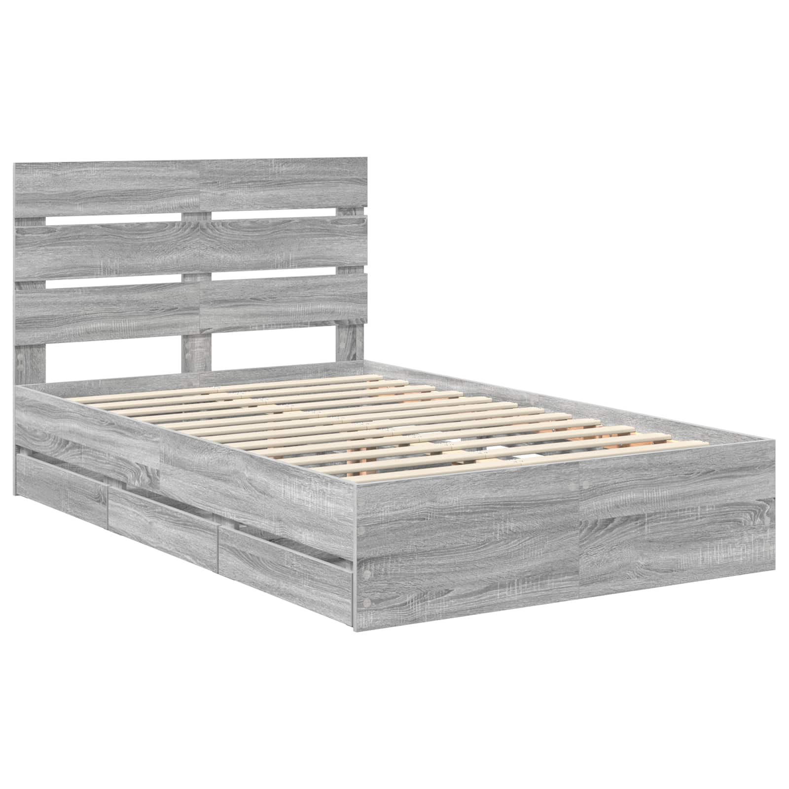 Cadre de lit Gris Sonoma 120 x 190 cm Bois Ingénierie - XIOS