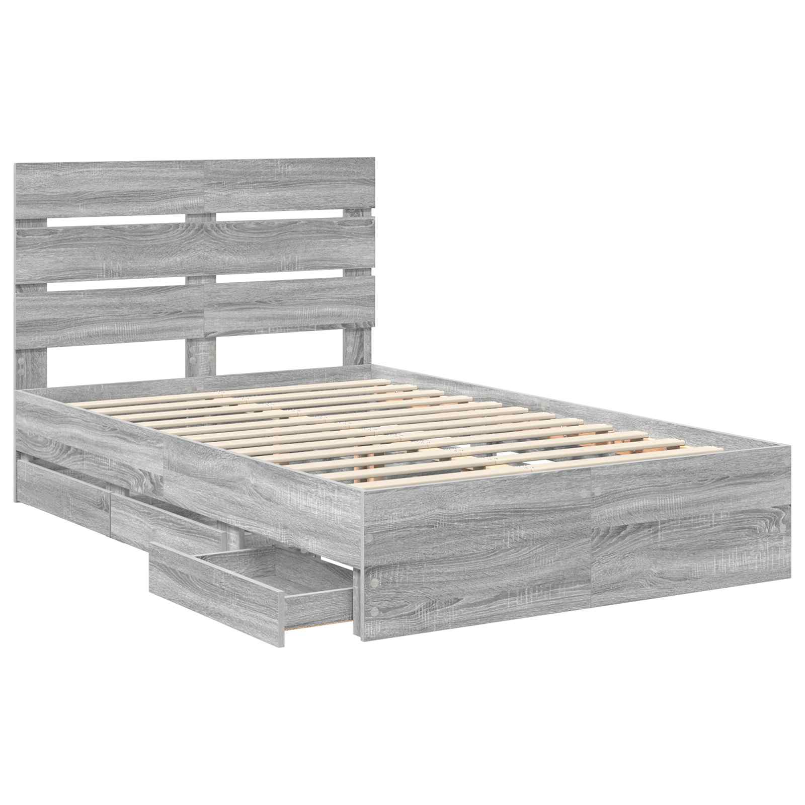 Cadre de lit Gris Sonoma 120 x 190 cm Bois Ingénierie - XIOS