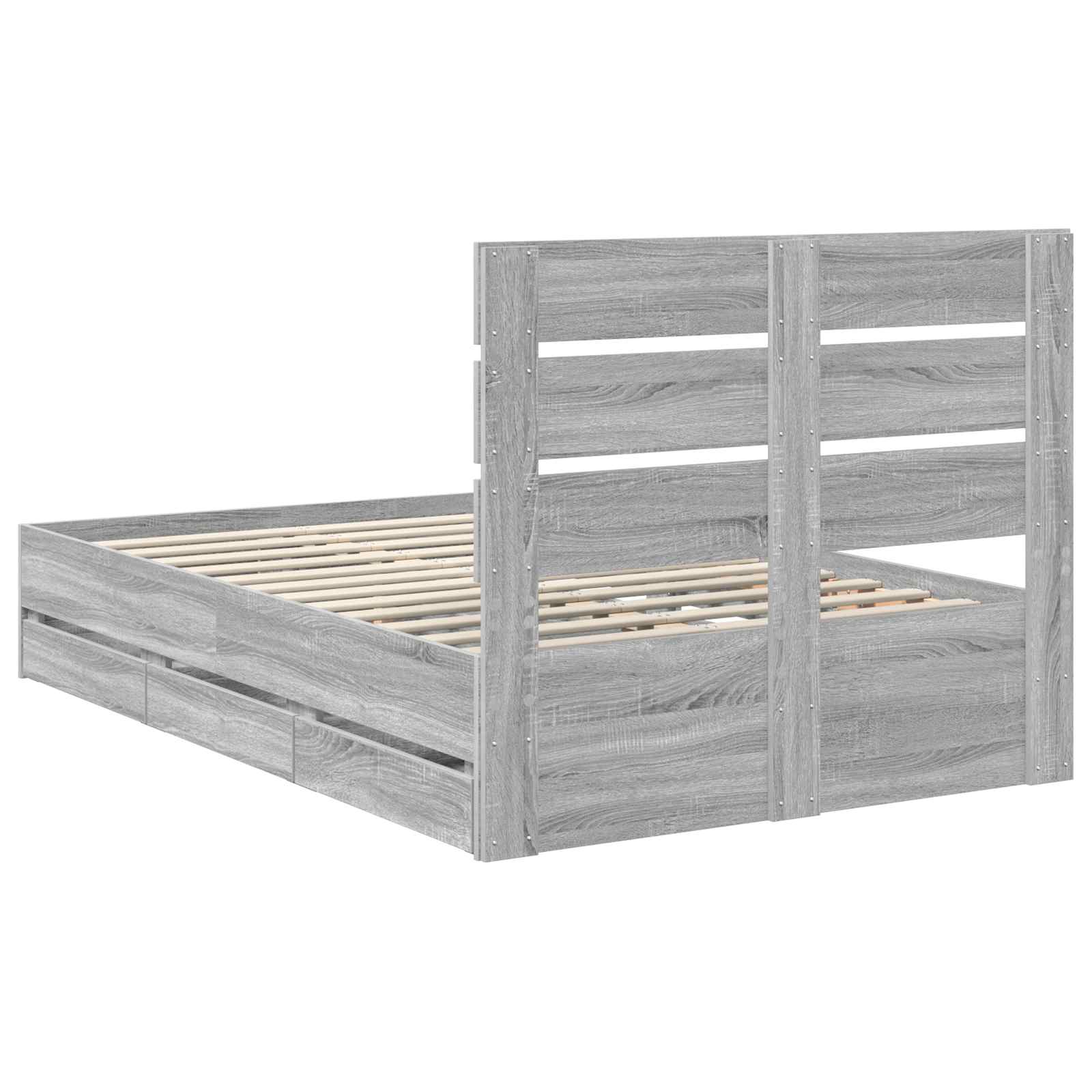 Cadre de lit Gris Sonoma 120 x 190 cm Bois Ingénierie - XIOS
