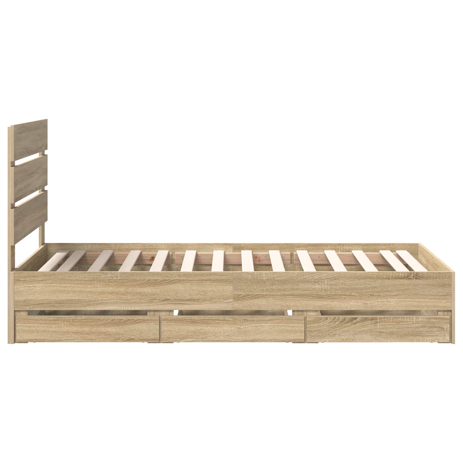Cadre de lit Chêne Sonoma 100 x 200 cm Bois Ingénierie - XIOS