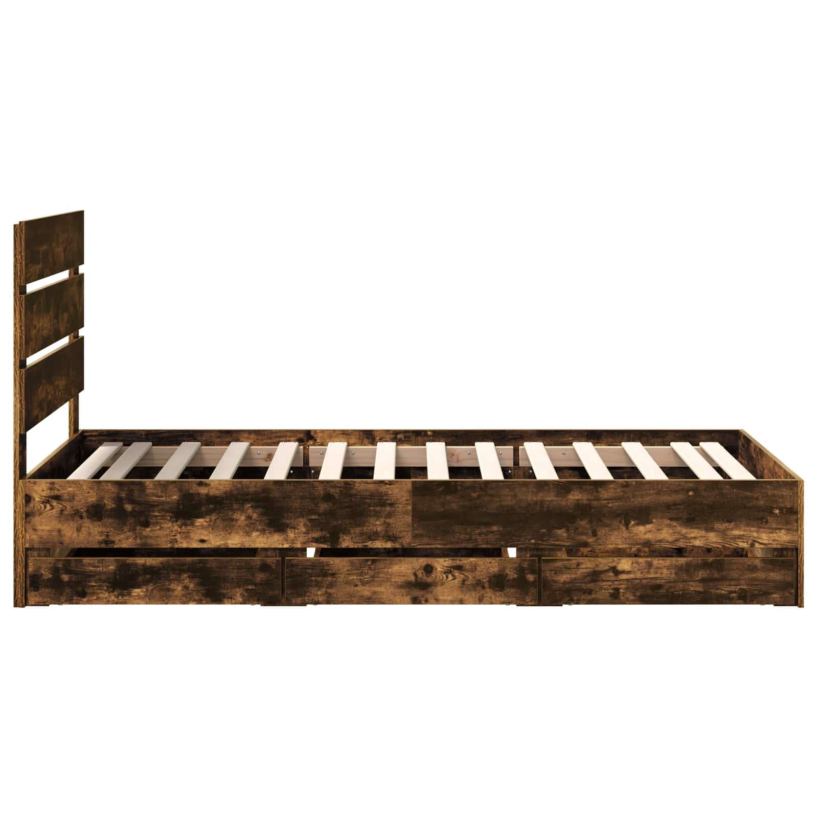 Cadre de lit Chêne fumé 100 x 200 cm Bois Ingénierie - XIOS