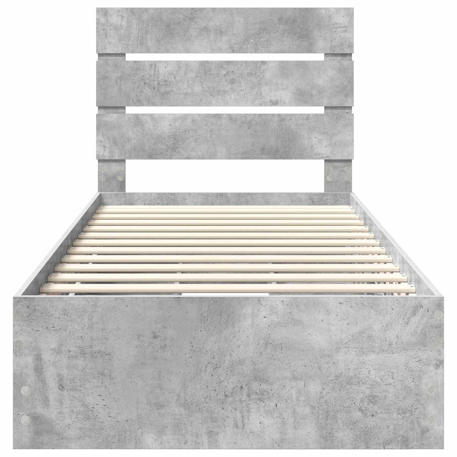 Cadre de lit avec tiroir Gris béton 90 x 190 cm Bois Ingénierie - XIOS