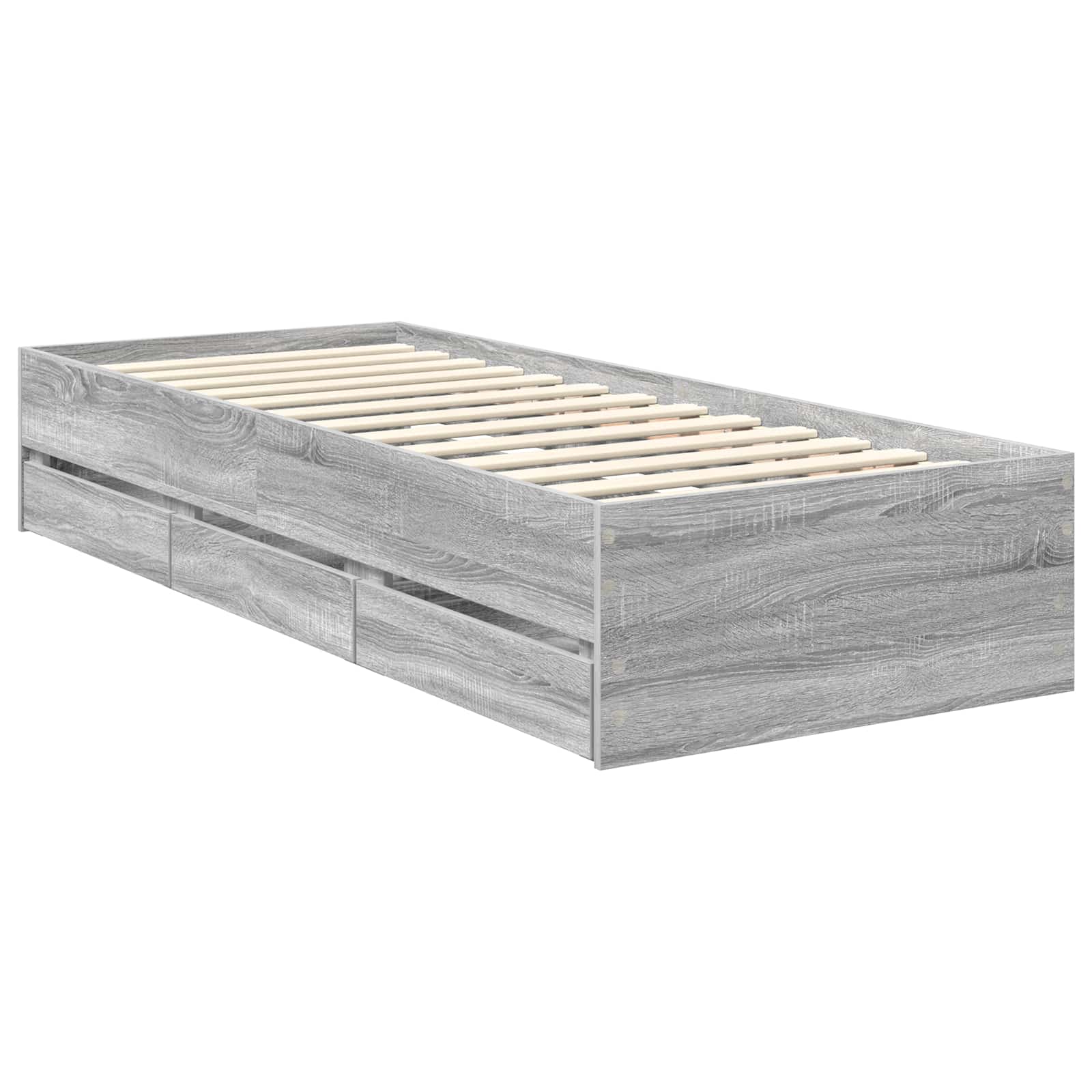 Cadre de lit Gris Sonoma 75 x 190 cm Bois Ingénierie - XIOS