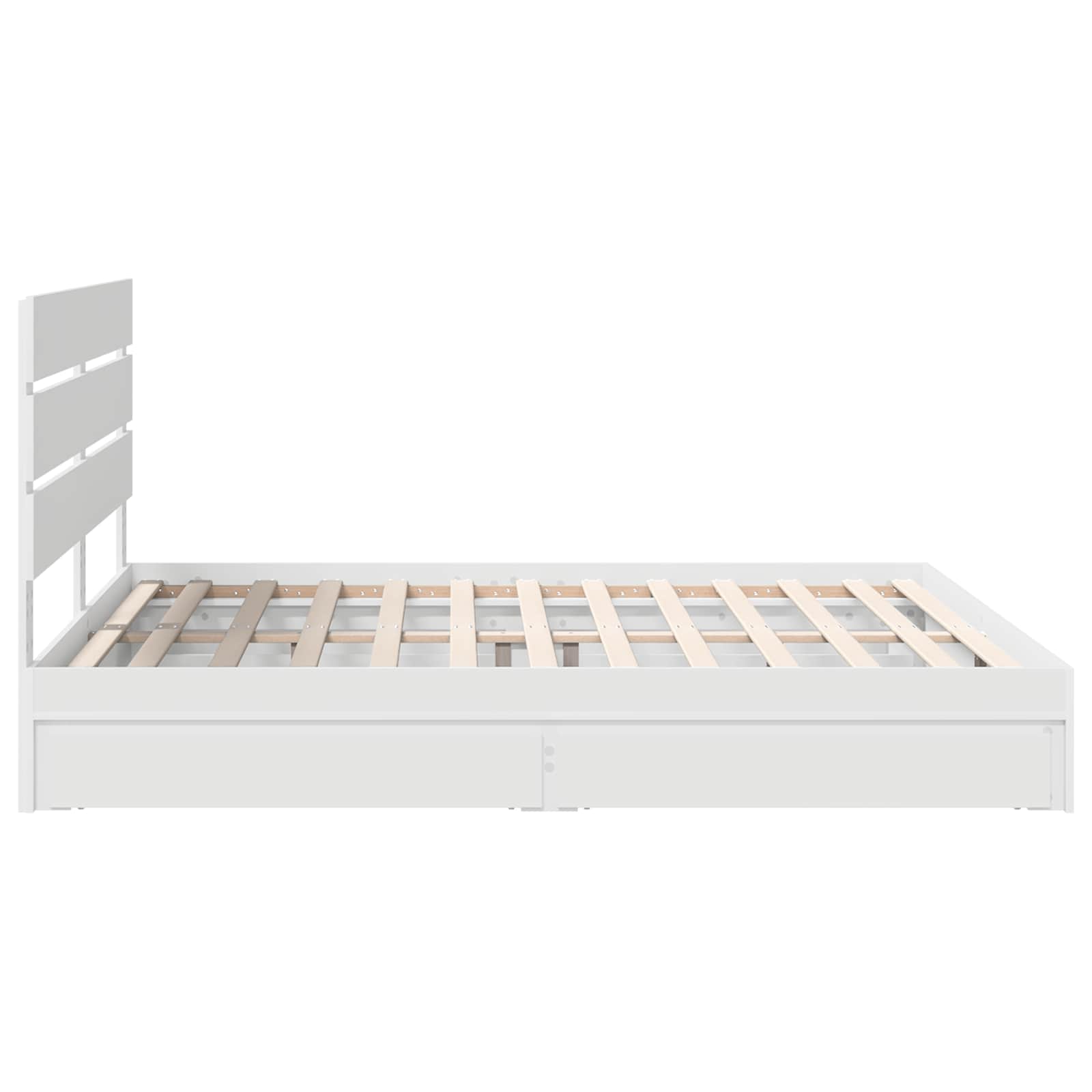 Lit de Rangement Blanc 180 x 200 cm Bois d'ingénierie - XIOS