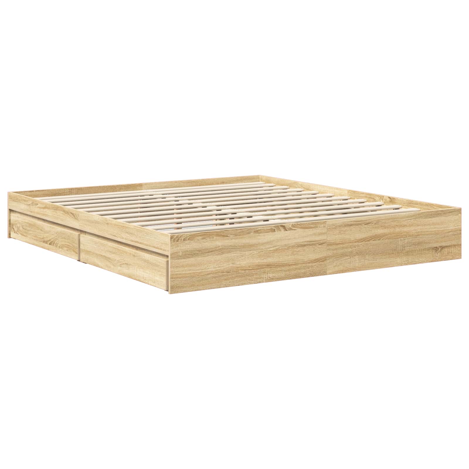 Lit de Rangement Chêne Sonoma 180 x 200 cm Bois d'ingénierie - XIOS